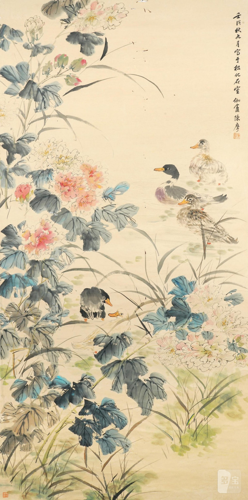    陳摩 花鳥